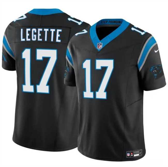 Men & Women & Youth Carolina Panthers #17 Xavier Legette Black 2024 Draft F.U.S.E. Vapor Limited Stitched Jersey